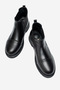 Genuine Leather Women's Boots with Rubber Detail Black Sienna - 3