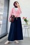 Premium Knitted Patterned Front-Tie Short Knitwear - Pink - 4
