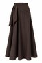 Brown 100% Cotton Skirt with Self-Shawl Detail - 2Y3390