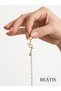 Women's Bracelet Jewelry Gold Color Chain with Star Figure and Stone Detail - 2