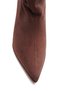Women's Suede Special Design Thick Heeled Drawstring Zippered Boots - 5