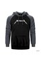 Metallica Classic Logo Gray Double Color Raglan Sleeve Hooded Sweatshirt