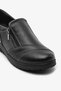 Black Genuine Leather Zippered Comfort Women's Shoes - 2