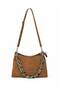 Women's Suede Hand and Shoulder Bag - 7