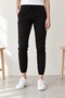 Women's Jogger with Elastic Waist and Cuffs, Pockets, 2-Piece Sweatpants, Black Gray Melange - 4
