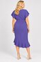 Women's V-Neck Asymmetrical Cut Skirt with Ruffles at the Hem Curve Plus Size Design Stylish Evening Dress - 7