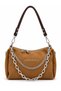Suede Women's Hand and Shoulder Bag - 5
