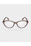 Frida Cat Eye Ash Brown Blue Light Protection Glass Can Change Color Erkan Glasses (with Metal Hinges) - 2