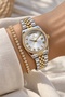 Gold Silver Dial Jubile Band Women's Wristwatch – with Special Box and Bracelet Gift.Hm25154S02-3
