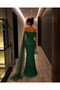 Women's One-Shoulder Stone Embellished Tulle Cape Detailed Glitter Crepe Dress - 4