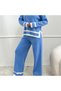 Striped Bottom Top Knitwear Set - 6