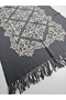 Baroque Patterned Embroidered Cashmere Wool Shoulder Shawl 70 X 200 Soft Texture Tassel Shawl - 3