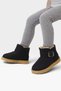 Girls' Boots with Fur Inside and Suede Look with Belt Buckle Black - 3