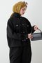 Black Suit with Snap Button Detail - 3