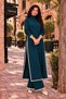 Women's 2-Piece Indian Knitwear Set with Long Tunic and Pants - 2