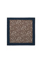 Navy Blue Patterned Classic Satin Pocket Handkerchief