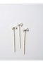 Plain White Bow Tie Long Toothpick 10 Pieces 16 cm - 2
