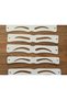 3D-Printed Eyebrow Shaping Template, Set of 6, Eyebrow Molds, Eyebrow Arch Templates, White BX - 2