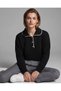 Women's Polo Collar Buttoned Contrast Ribbed Soft Textured Knitwear Sweater