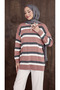 Knitwear with White Collar and Horizontal Stripes - 6
