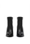 Women's Black Pointed-Toe Side-Zipper Thick-Heeled Casual Boots - Heeled Boots - 5