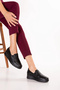 Genuine Leather Anatomical Sole Comfortable Daily Shoes Ndr.27004 Black - 6