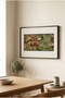 1 Piece Black Wooden Framed Oil Painting Effect Vintage Botanical Themed Horizontal Wooden Painting - Home, Business and Office Decoration Painting - 2