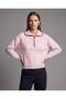 Women's Polo Collar Buttoned Contrast Ribbed Soft Textured Knitwear Sweater - 2