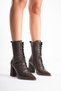 Pointed Toe High Heel Lace-Up Boots [9cm] - 3