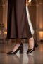 Women's Brown Wrinkled Thick Heeled Classic Heeled Shoes Special Occasion Evening Dress Shoes 584119 - 3