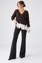 Women's Skirt with Lace Sleeves Wool Knitwear Cardigan - 2