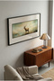 1 Piece Pvc Framed Black Wooden Frame Oil Painting Effect Vintage Deer Themed Horizontal Wooden Painting - Home, Business and Office Decoration Painting - 3