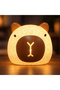 Teddy Bear Led Night Light, Soft Textured, Warm White Light, Crystal Look, Decorative Bedside & Nightstand Lamp for Kids' Room, Cute Bear Figure Night Light, Ly2005