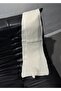 White Ultra Soft Textured Knitted Scarf 210X25 - 2