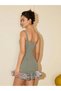 Rochie mini, verde - 3