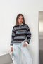 Polo Collar Side Stripe Sweater-Brown Brown - 3