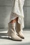 Vittoria Beige Suede Mini Heeled Women's Boots - 3