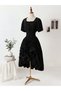 Rochie midi, negru - 2