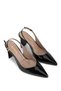 Women's Genuine Leather Black Patent Leather Heeled Shoes - 2