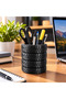 Tire-Looking Pen Holder – Decorative Desktop Pen Holder, Car Tire Design Office and Study Desk Organizer, Black - 2