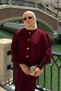 Salda Cape Dress Burgundy - 4