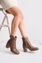 Women's Mink Skin Thermo Rubber Sole Stone Buckle Boots - 3