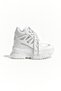 Margaritta White Leather Hidden Padding Stone Sneakers - 3
