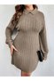 Rochie mini, bej - 5