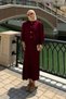 Salda Cape Dress Burgundy