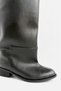 Nolia Black Leather Extra Large Cut Women's Boots - 6