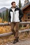 Xn-9112 Men's Black and White Casual Hooded Coat