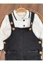 Polo Collar Combed Cotton Lycra Denim Salopet Baby Boy Set - 6