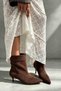 Vittoria Bitter Brown Suede Mini Heeled Women's Boots