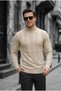 Seka 917 Striped Cotton Slim Fit Men's Half Fisherman Sweater - 2